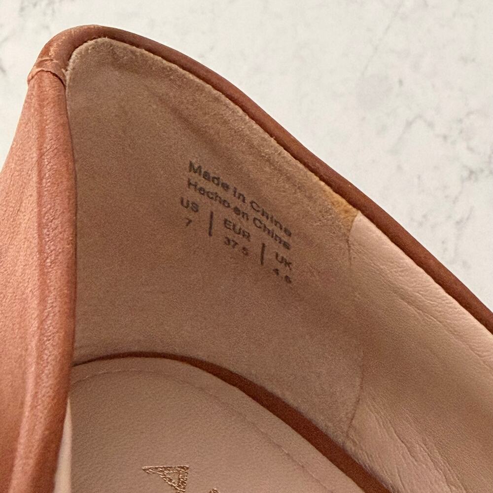 ALDO Brown Leather Low Heel Pumps – Size 7 - Picture 3 of 5